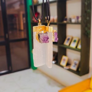 Selenite & Amethsyt Talisman
