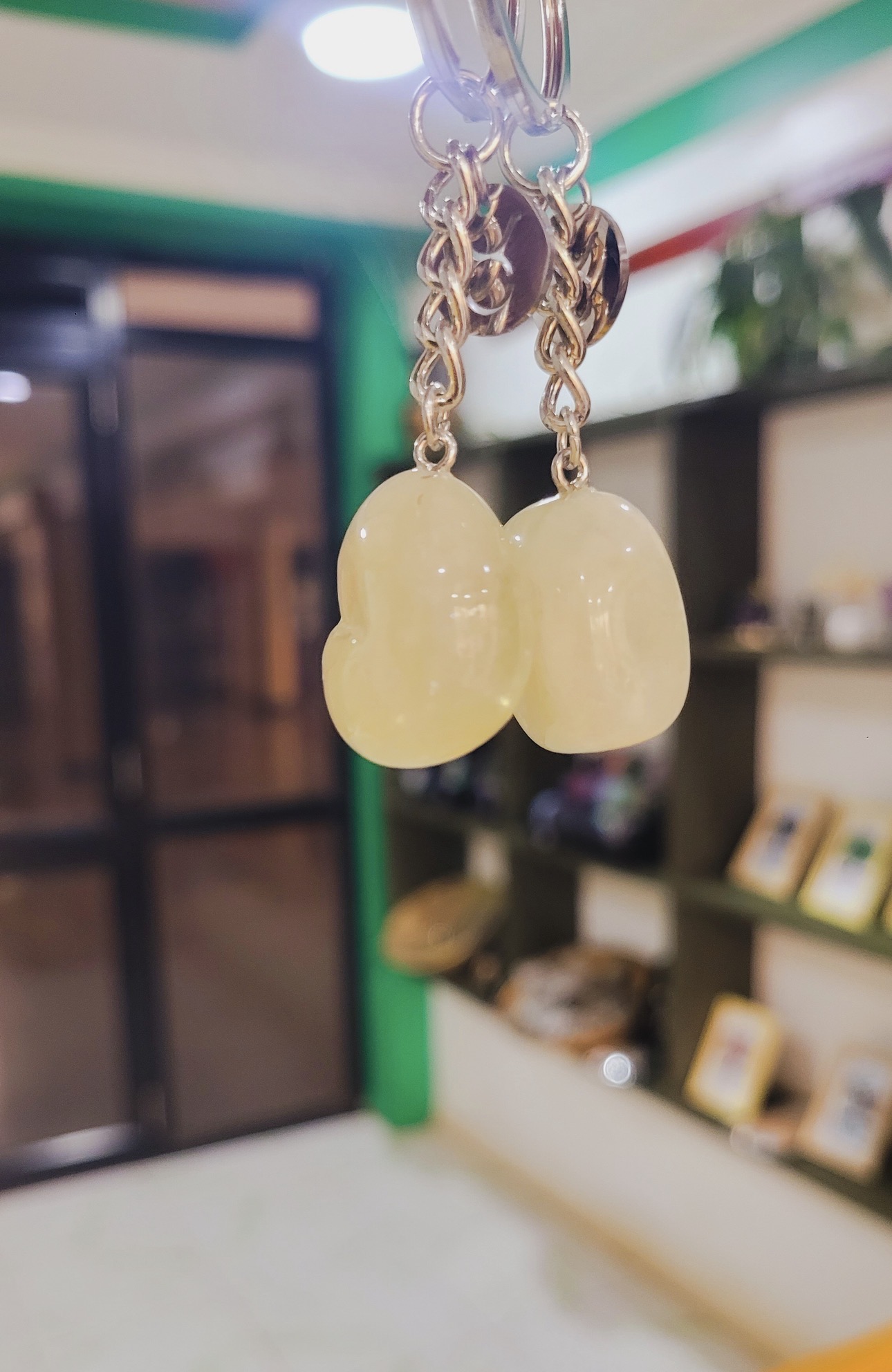 Yellow jade keychain