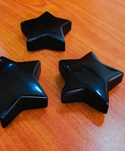 Obsidian stars stones