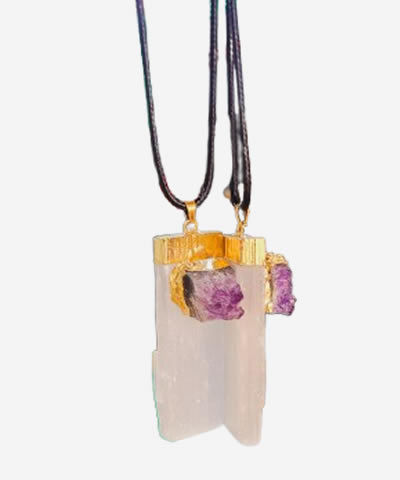 Selenite & Amethsyt Talisma