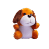 Brown stuffed dog