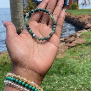 Moss agate bracelet
