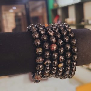 Gold sheen obsidian bracelets