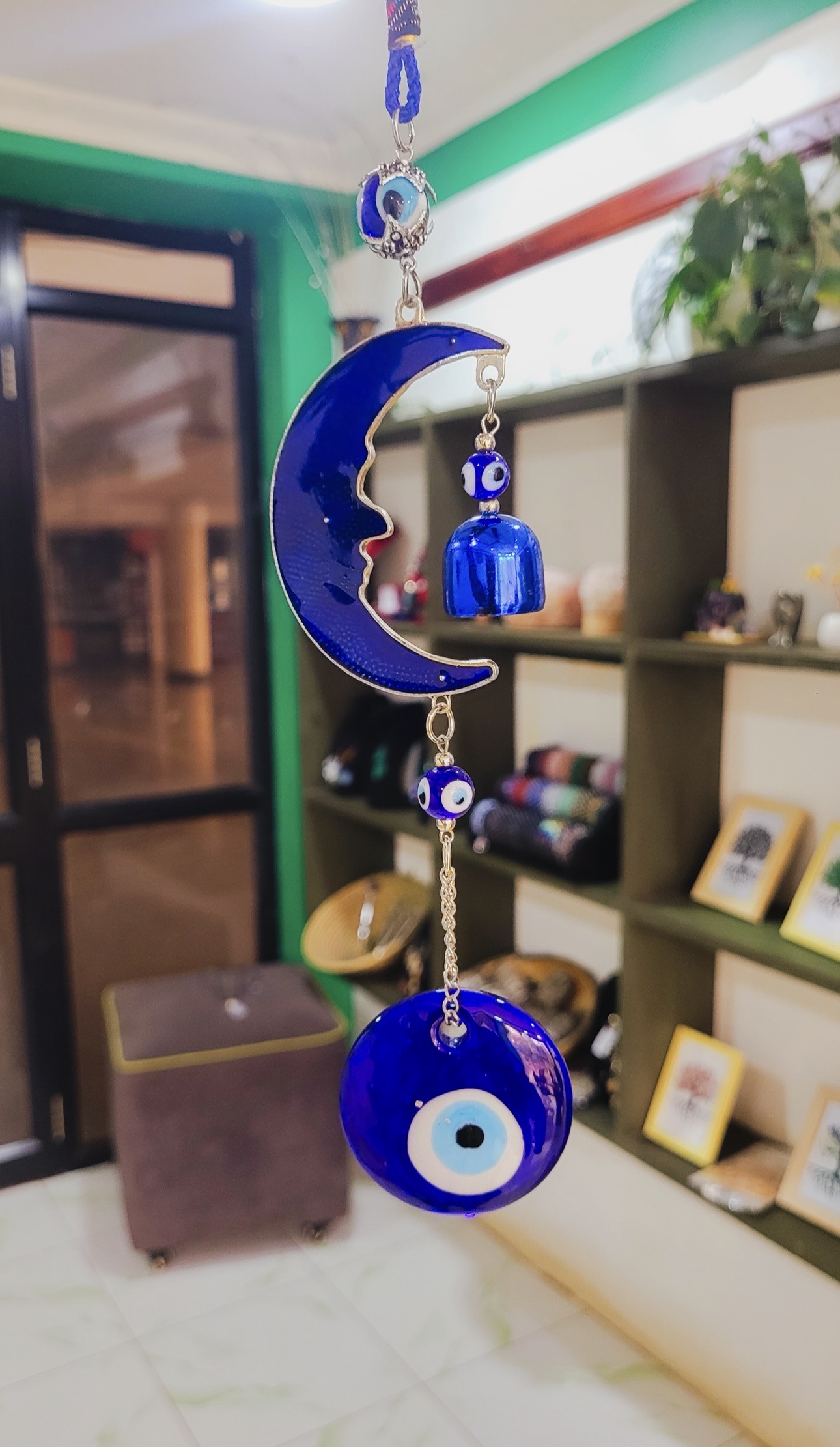 Crescent Moon Evil Eye Décor 🌙🧿