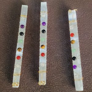 Selenite Chakra Wand
