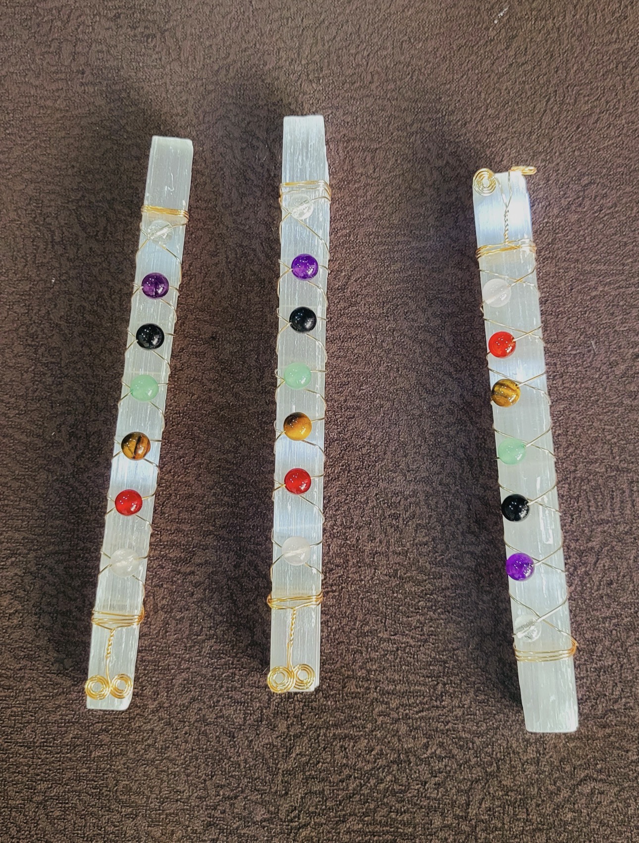 Selenite Chakra Wand