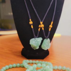 Green Aventurine Raw Stone Pendant