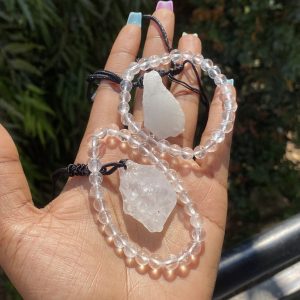 Clear Quartz Raw stone Pendant