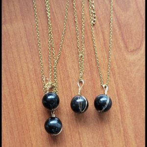 Black Obsidian Ball Pendant