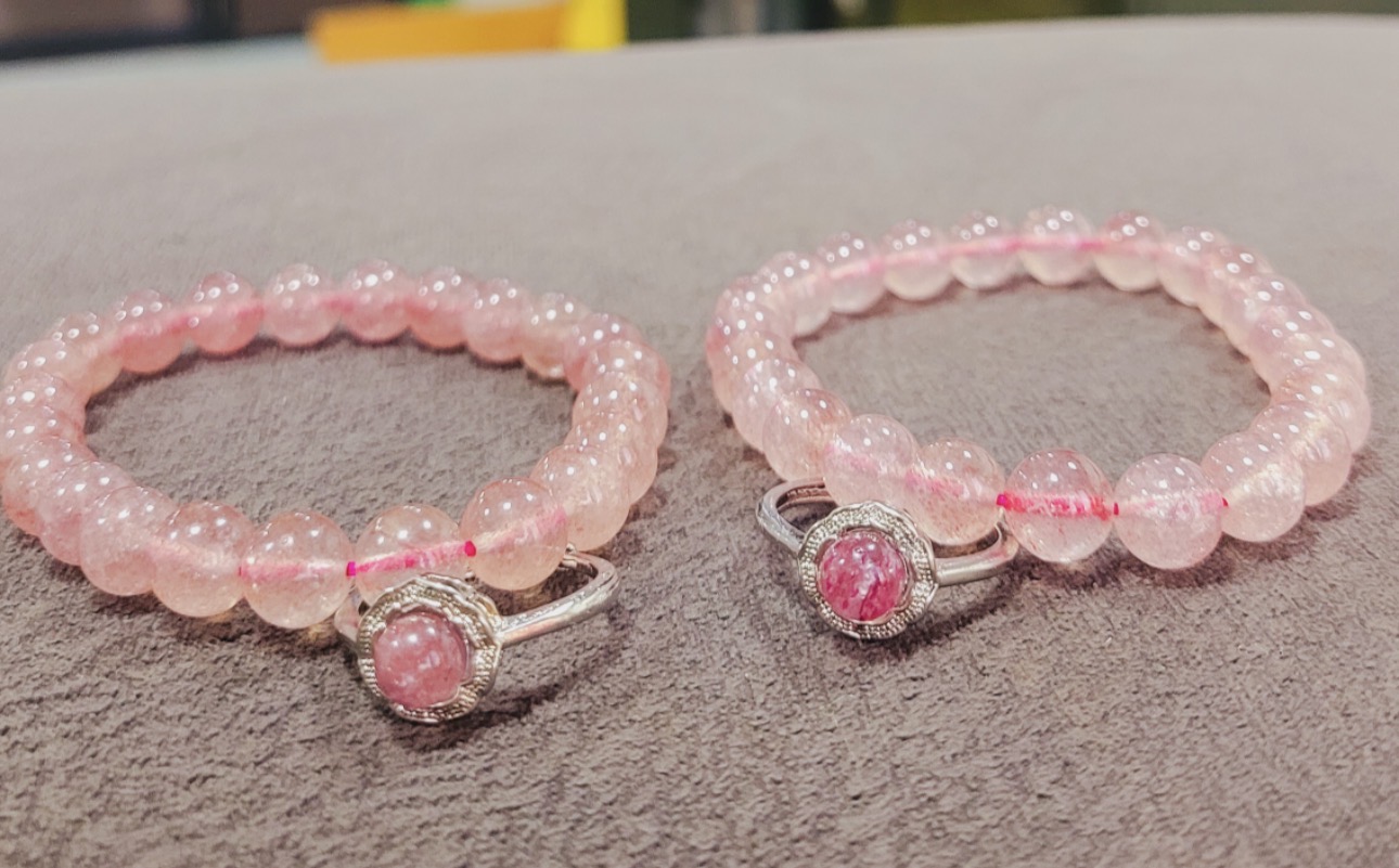 Strawberry Quartz Rings - Image 2
