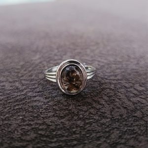 Rutilated quartz ring