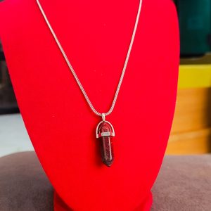 Red jasper hexagonal pendant