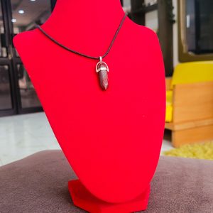 Red jasper hexagonal pendant