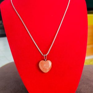 Sunstone heart pendant