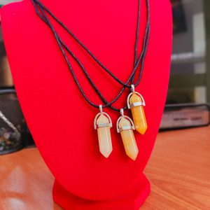 Yellow jasper hexagonal pendant