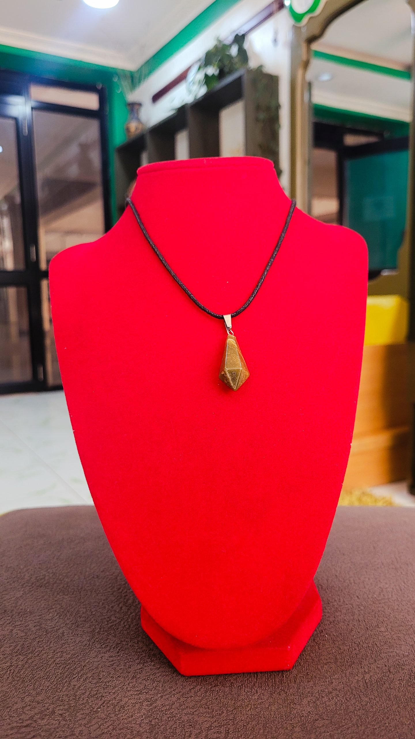 Unakite diamond Pendant