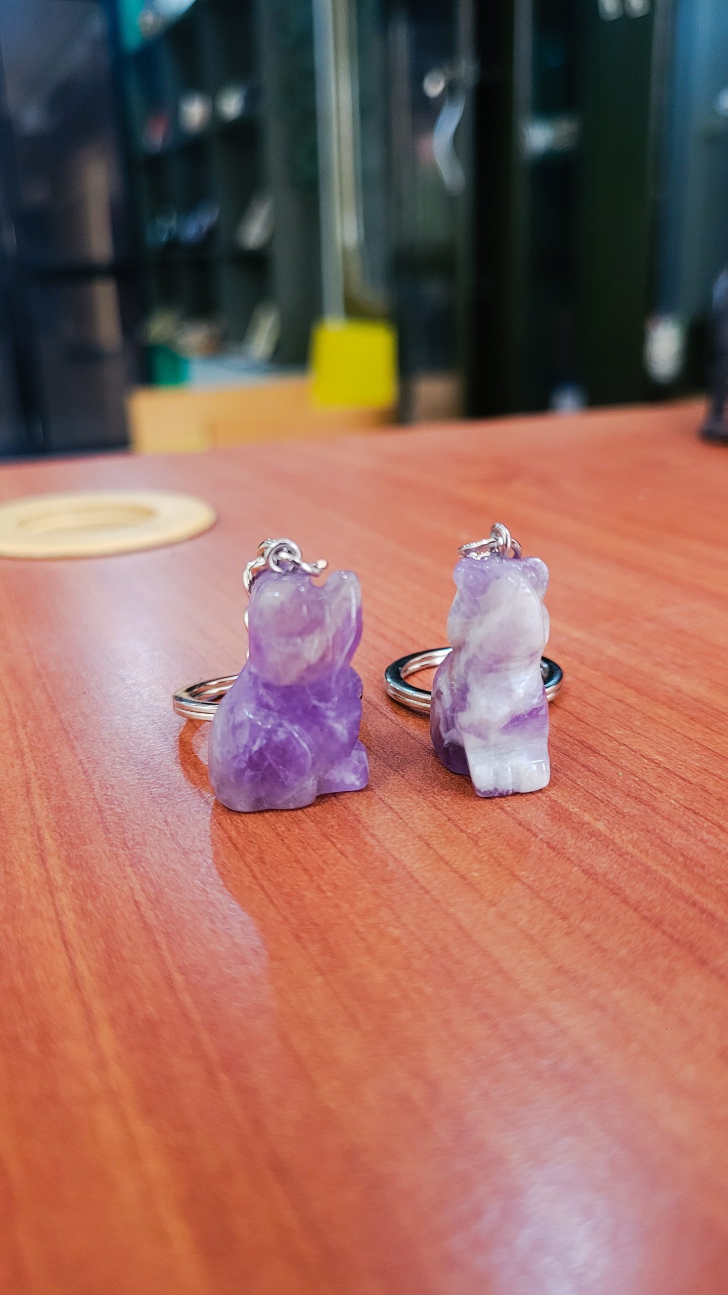 Amethyst Dog Crystal Keychain - Image 2