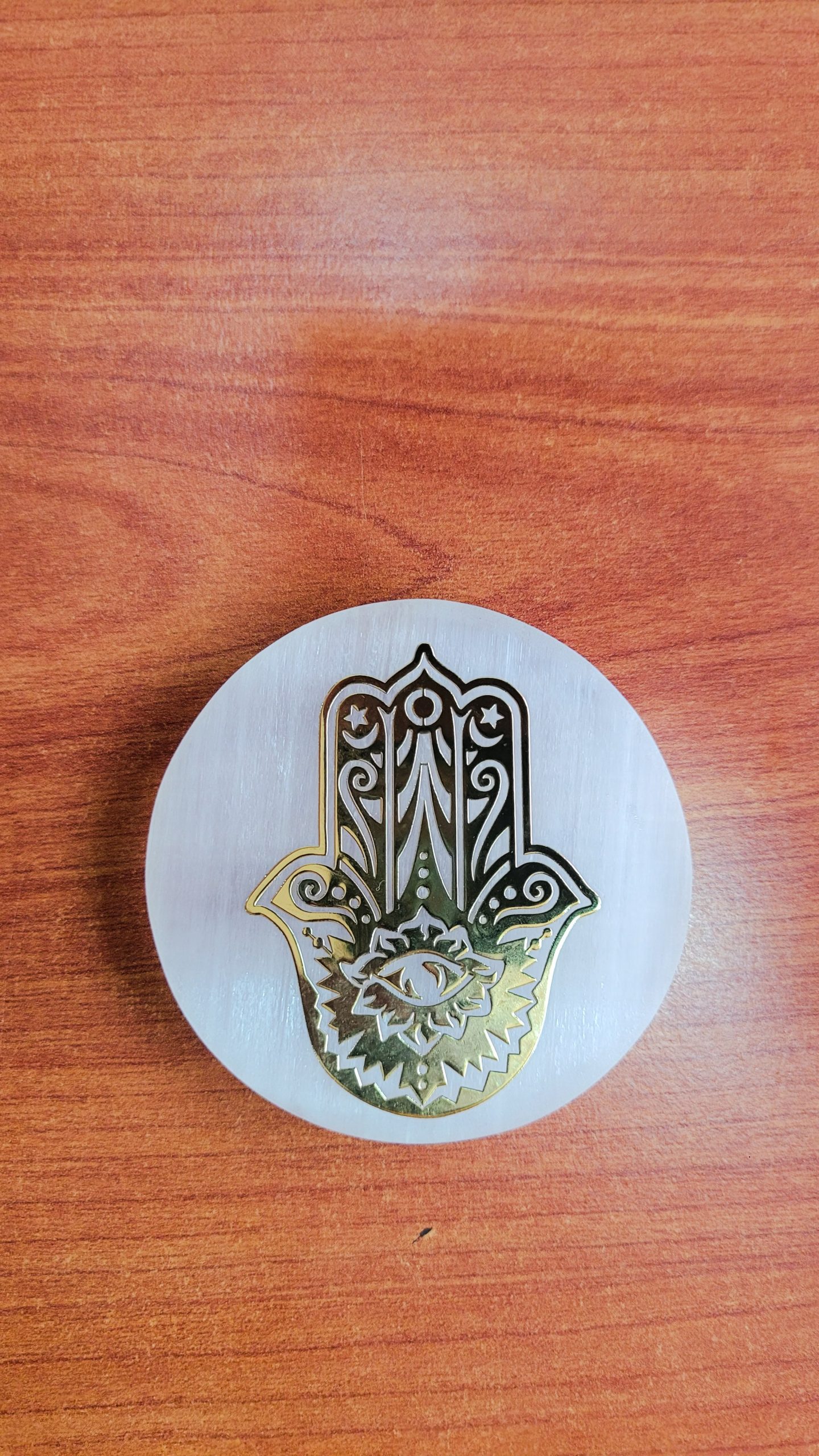 Hamsa Selenite Charging Plate - Image 2