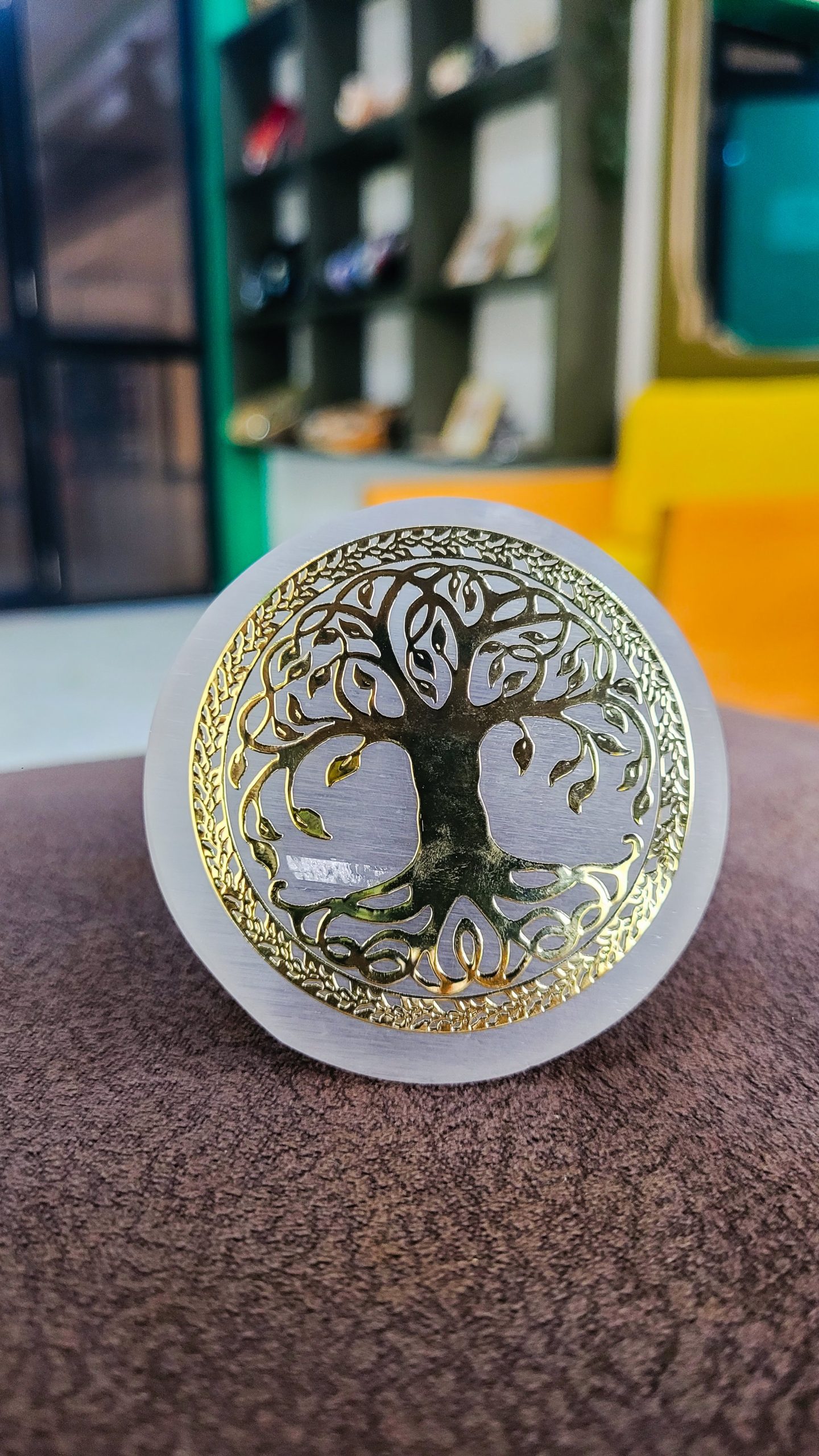 Tree of Life Selenite Charging Plate